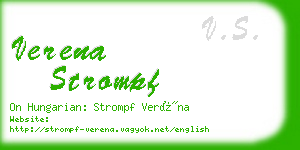 verena strompf business card